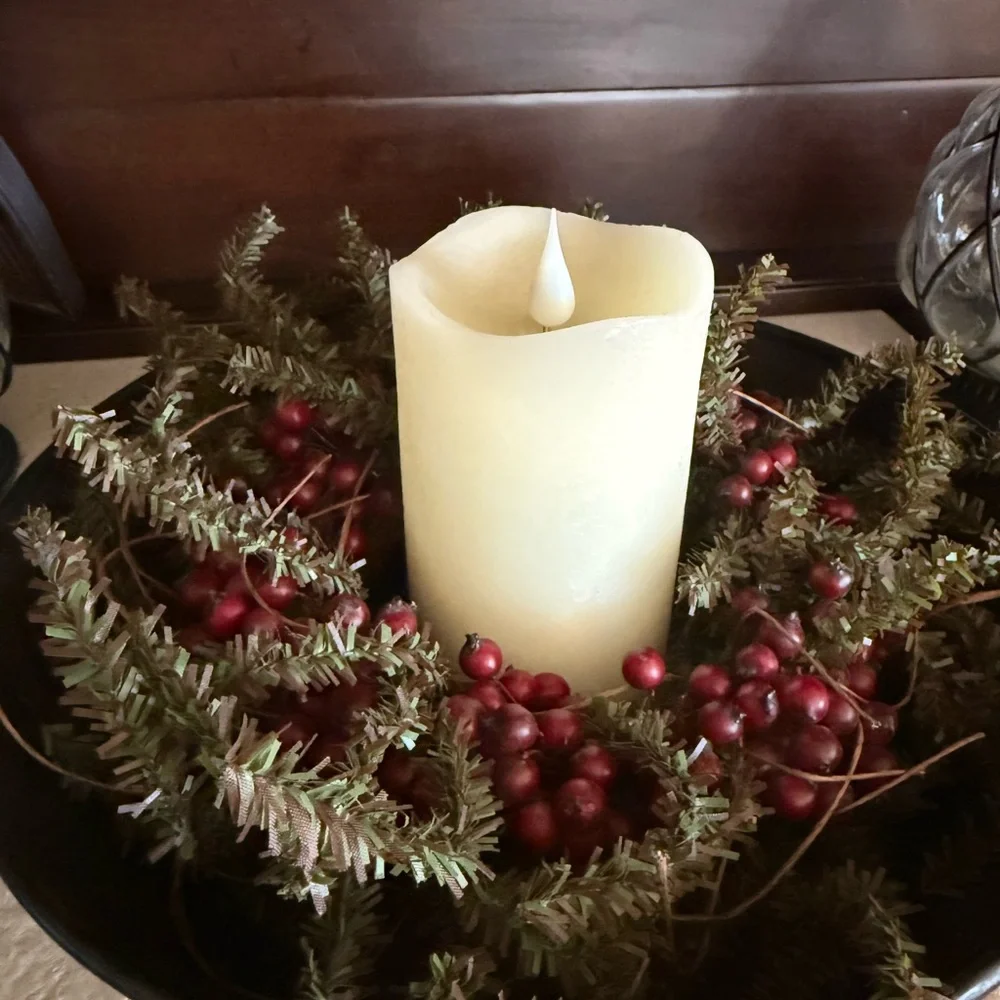 Vintage Primitive Pillar Candle Rings